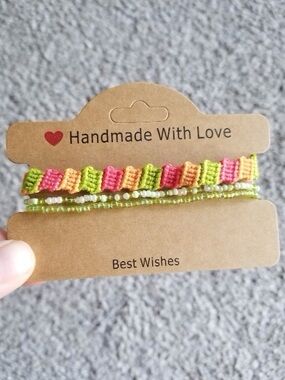 Colorful Woven friendship flip flop Bracelet